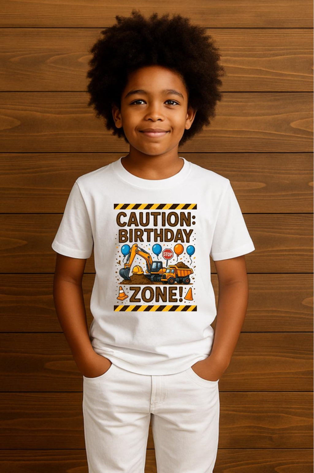 Caution Birthday Zone Shirt • Construction Birthday Shirt • Kids Construction Party Tee • Toddler Birthday Outfit • Dump Truck Birthday Shir