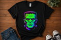 Neon Monster Halloween Shirt | Retro Frankenstein Graphic Tee