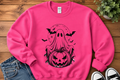 Pink Ghost & Pumpkin Halloween Sweatshirt
