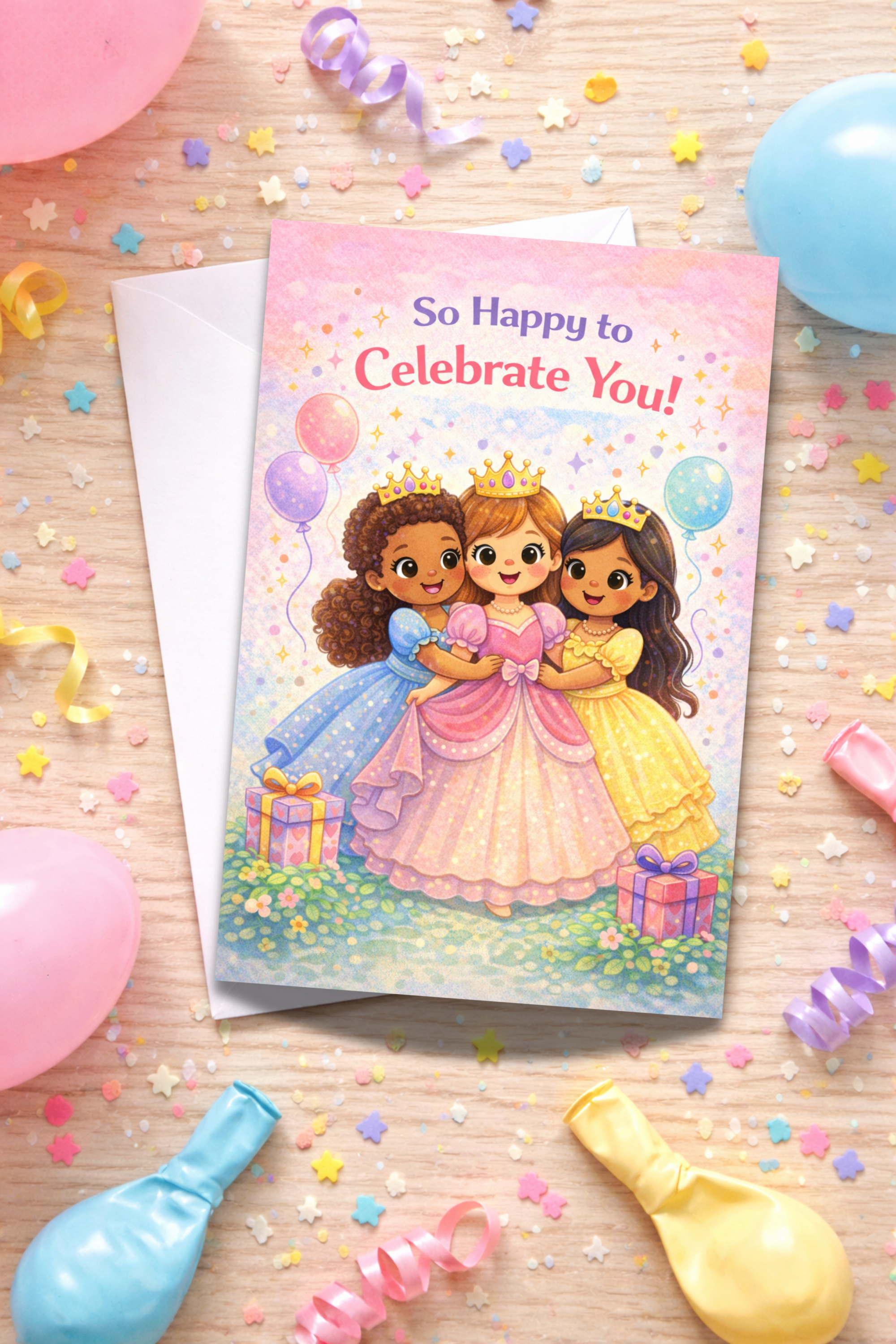 Royal Princess Birthday Card for Kids | Age [3-5]