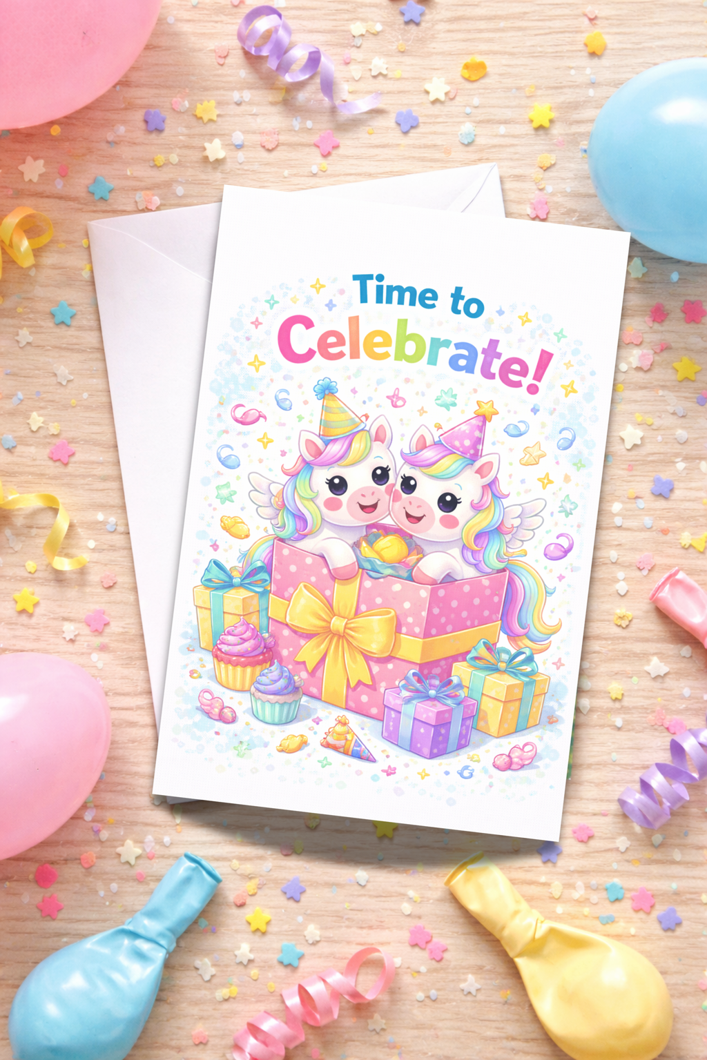 Unicorn Birthday Card for Kids | Age [3-5]