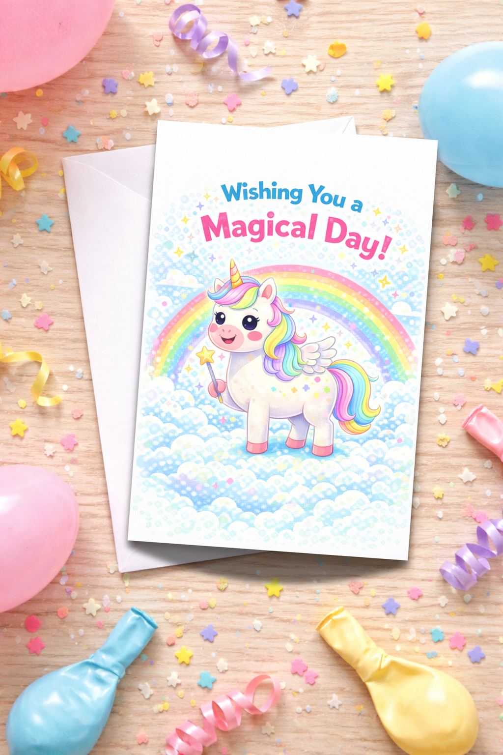 Unicorn Birthday Card for Kids | Age [3-5]