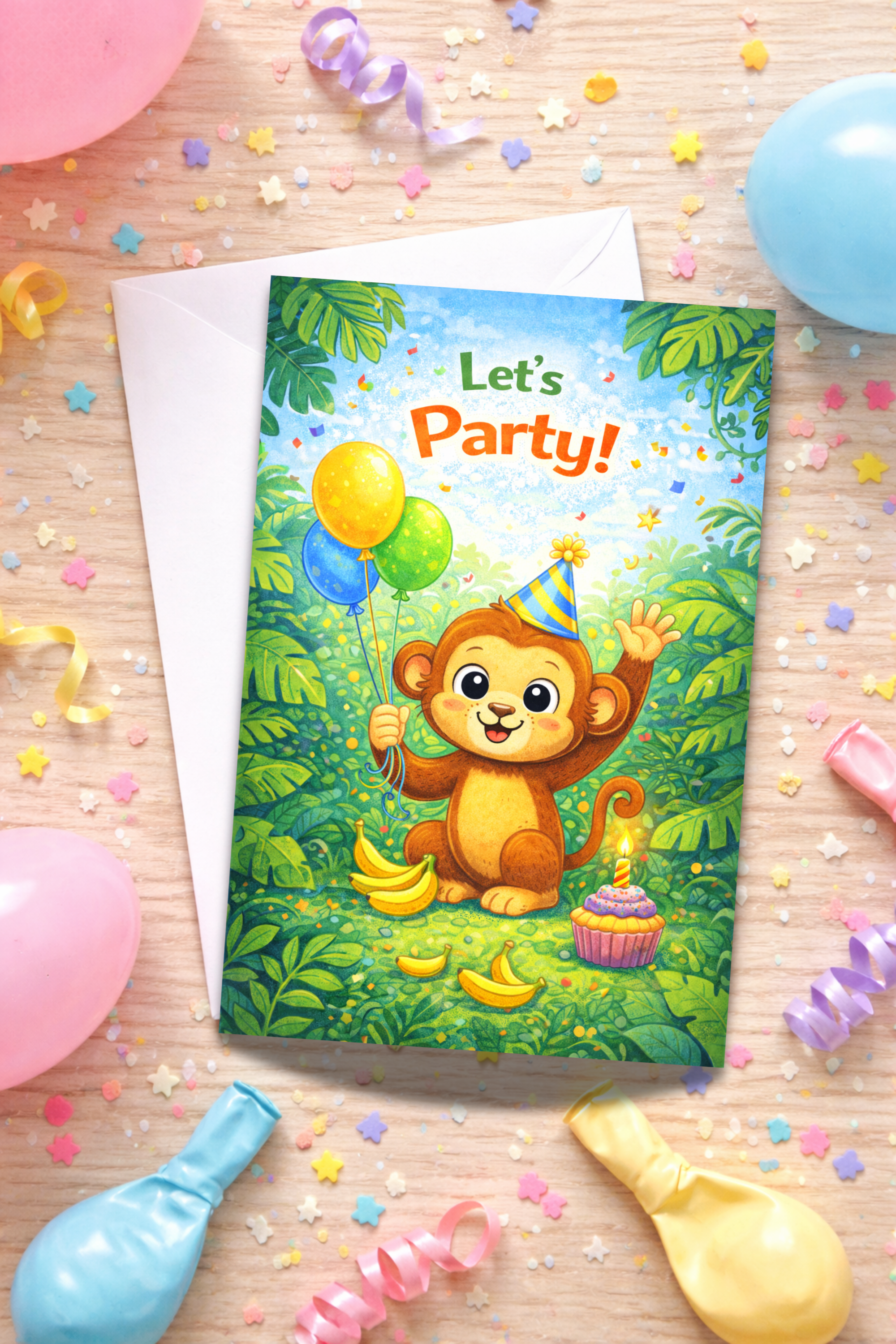 Jungle Birthday Card for Kids | Age [3-5]