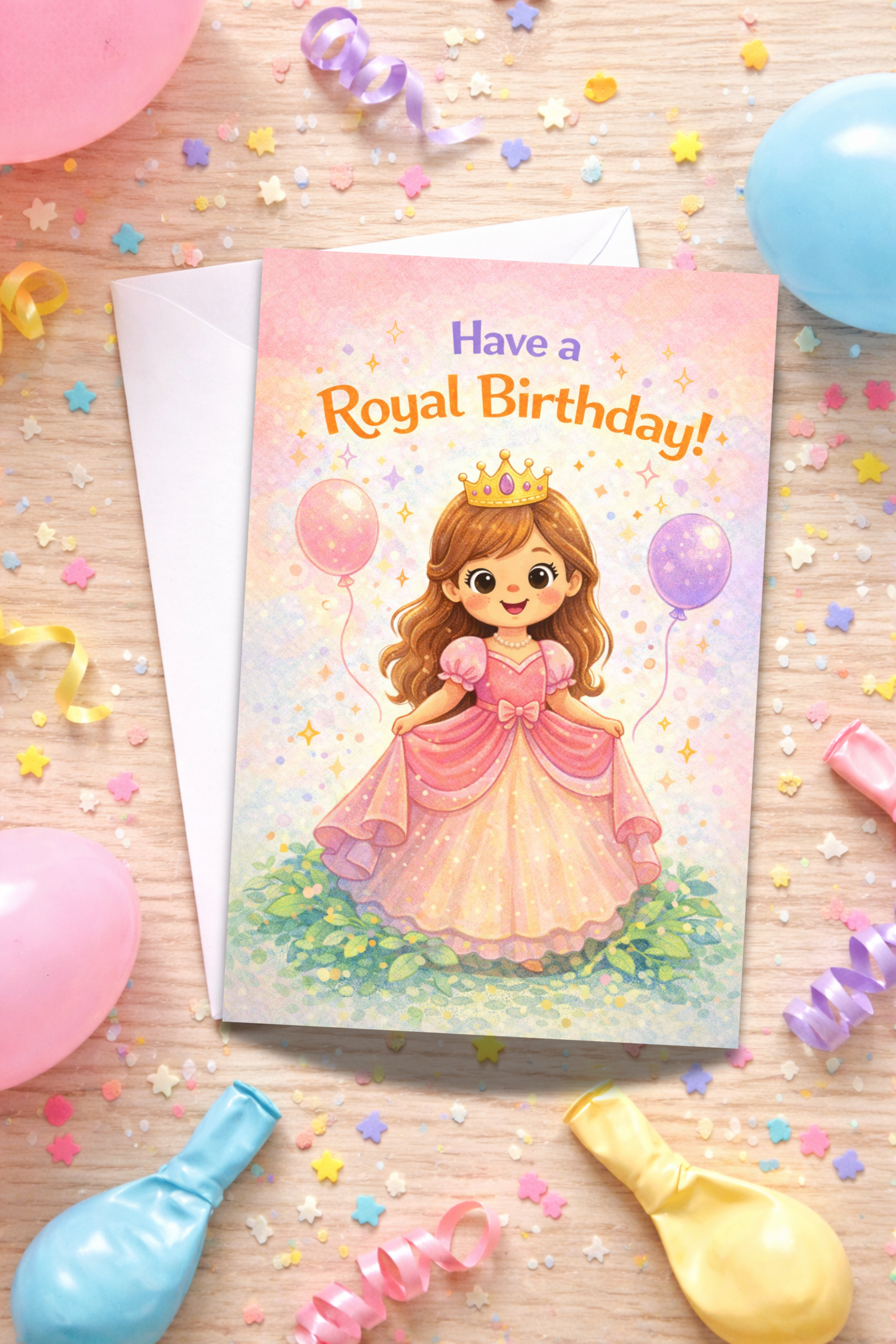 Royal Princess Birthday Card for Kids | Age [3-5]