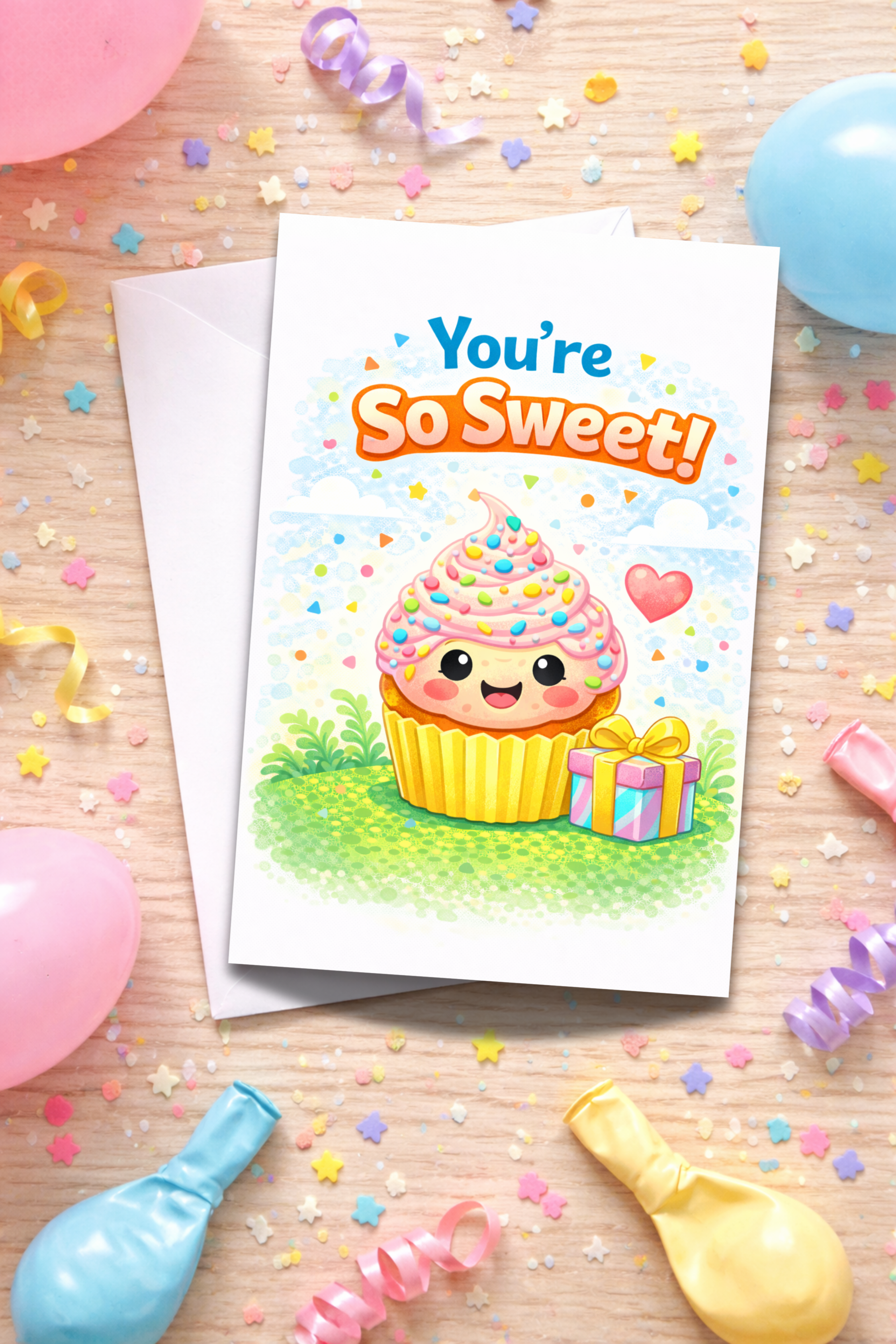 Cupcake Birthday Card for Kids | Age [3-5]