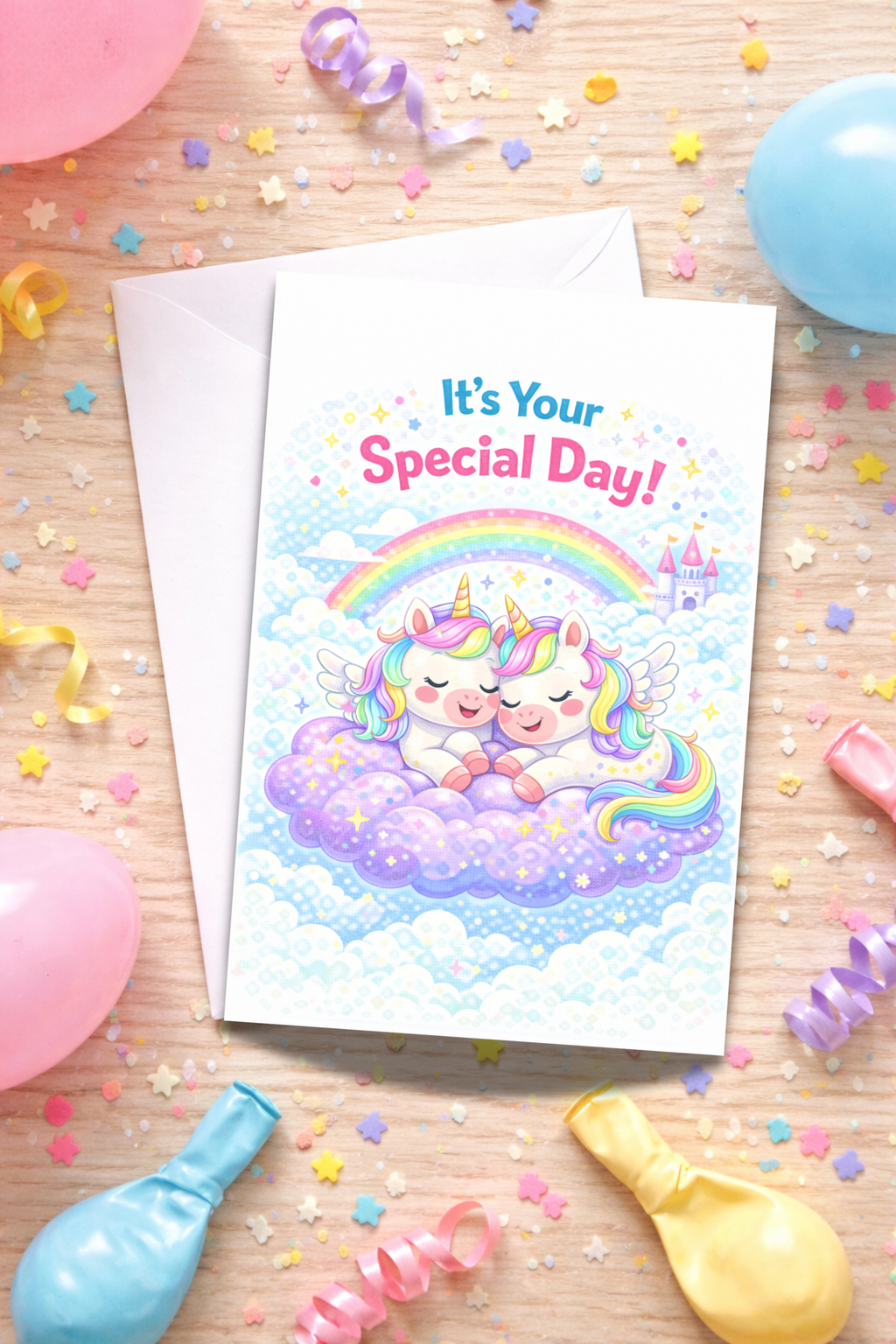 Unicorn Birthday Card for Kids | Age [3-5]