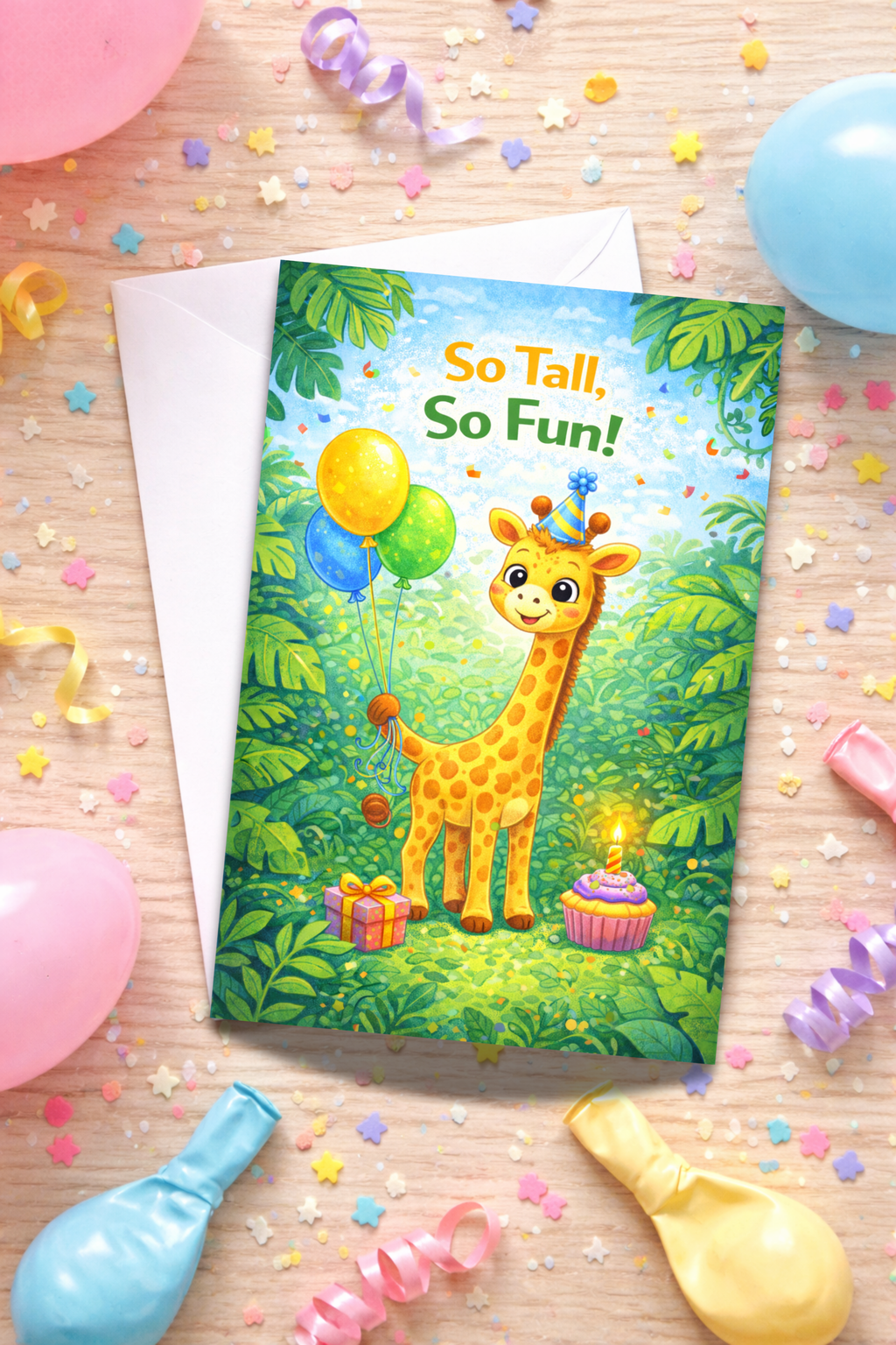 Jungle Birthday Card for Kids | Age [3-5]