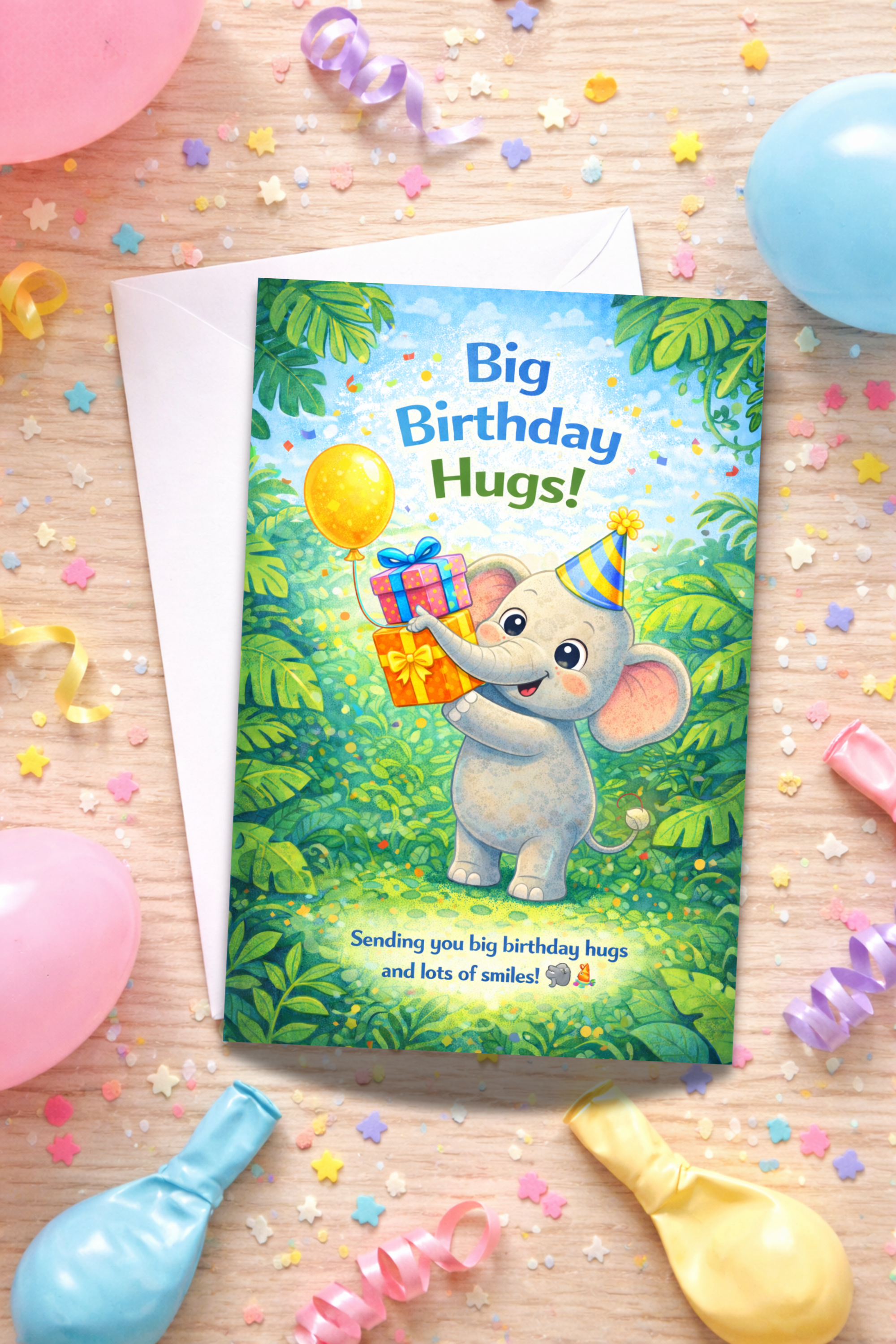 Jungle Birthday Card for Kids | Age [3-5]