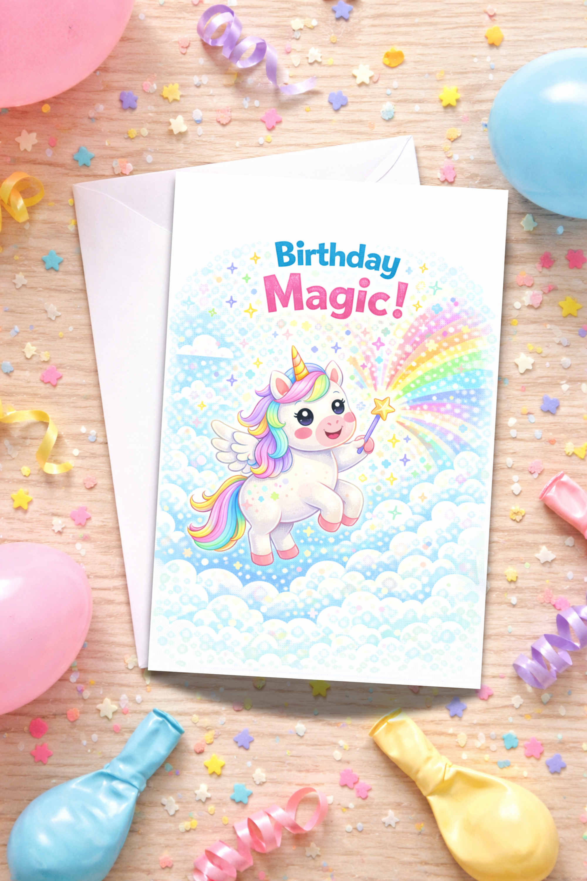 Unicorn Birthday Card for Kids | Age [3-5]