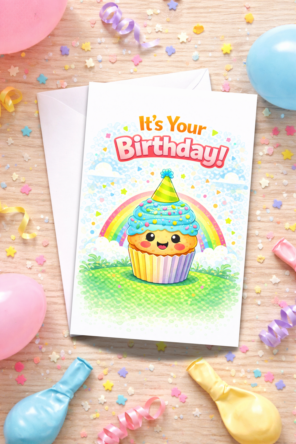 Cupcake Birthday Card for Kids | Age [3-5]