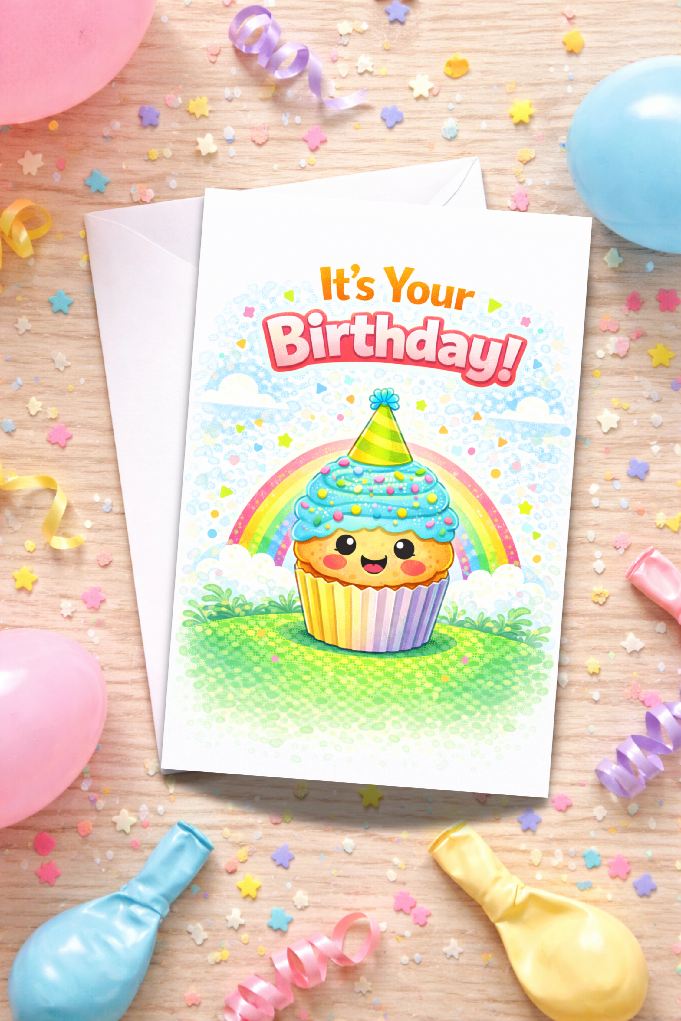 Cupcake Birthday Card for Kids | Age [3-5]