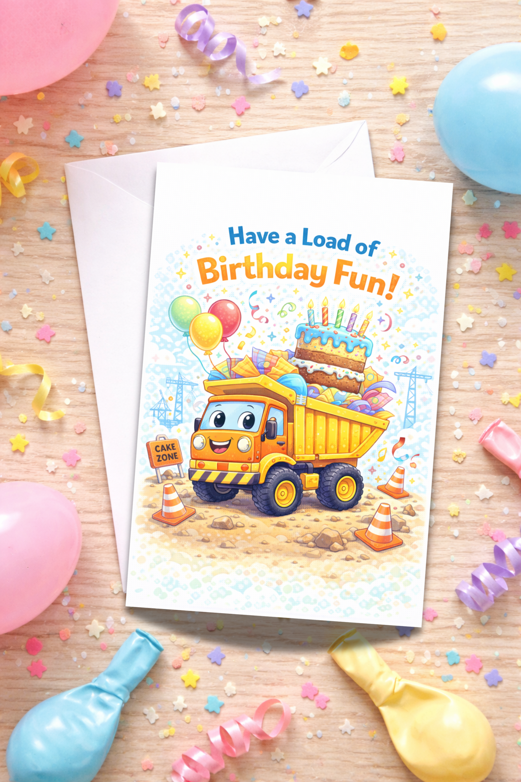 Truck Birthday Card for Kids | Age [3-5]