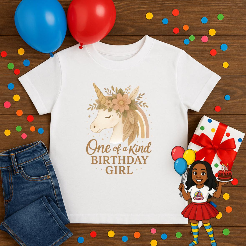 One of a Kind Birthday Girl Shirt • Unicorn Birthday Shirt • Boho Unicorn Tee • Kids Birthday Outfit • Toddler & Youth Birthday Girl Top