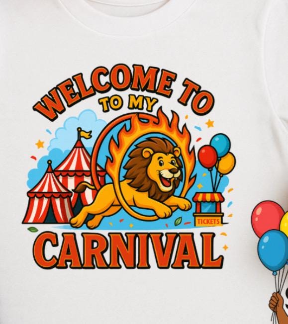 Carnival Birthday Shirt • Welcome to My Carnival Tee • Circus Birthday Outfit • Kids Carnival Party Shirt • Toddler & Youth Birthday Tee