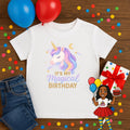 Magical Birthday Unicorn Shirt • Girls Unicorn Birthday Shirt • Pastel Unicorn Birthday Tee • Toddler & Youth Birthday Outfit