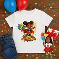 Superhero Birthday Girl Shirt • Custom Age Birthday Tee • Black Girl Superhero Shirt • Kids Hero Birthday Outfit • Toddler & Youth Tee