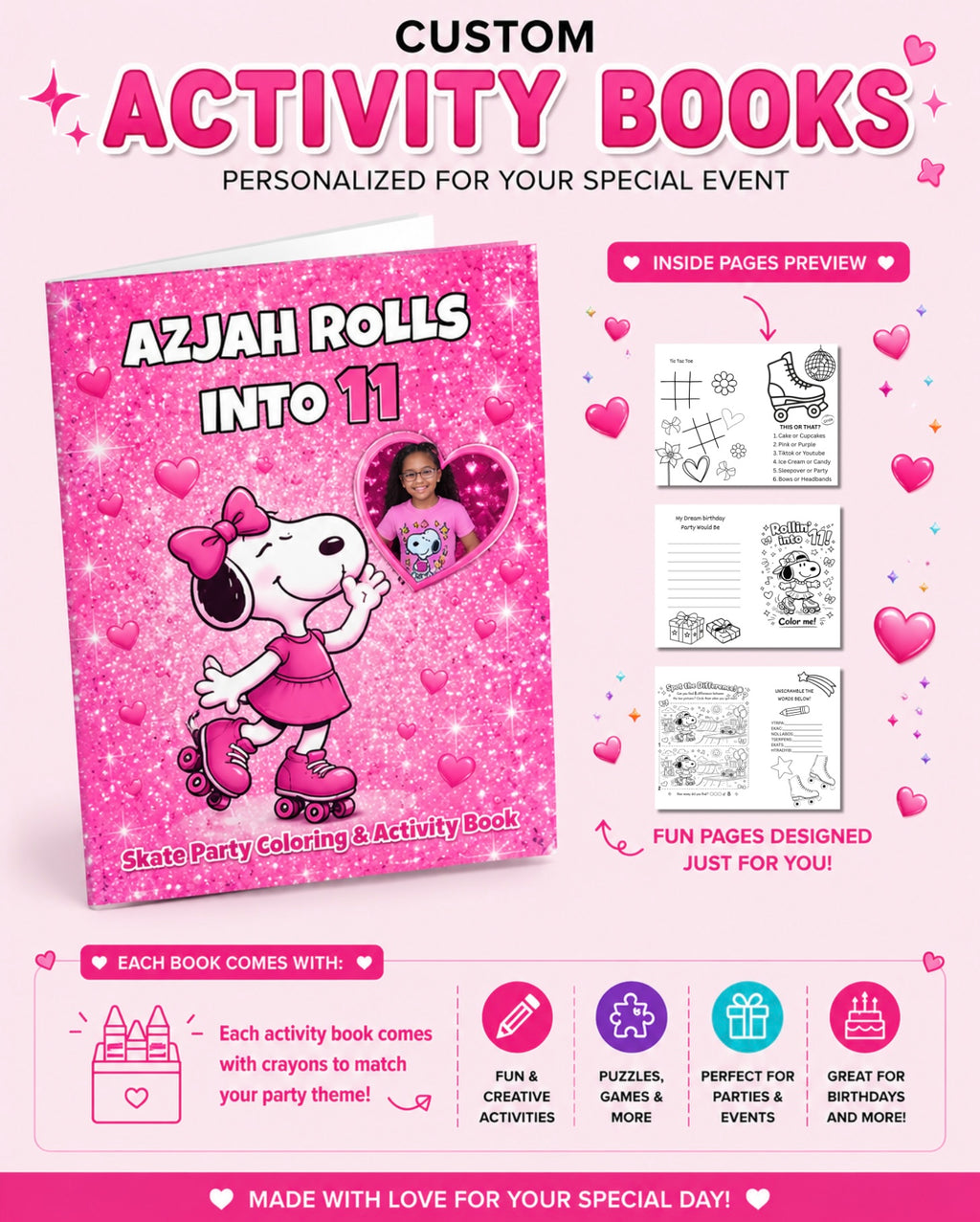 Custom Birthday Activity Books