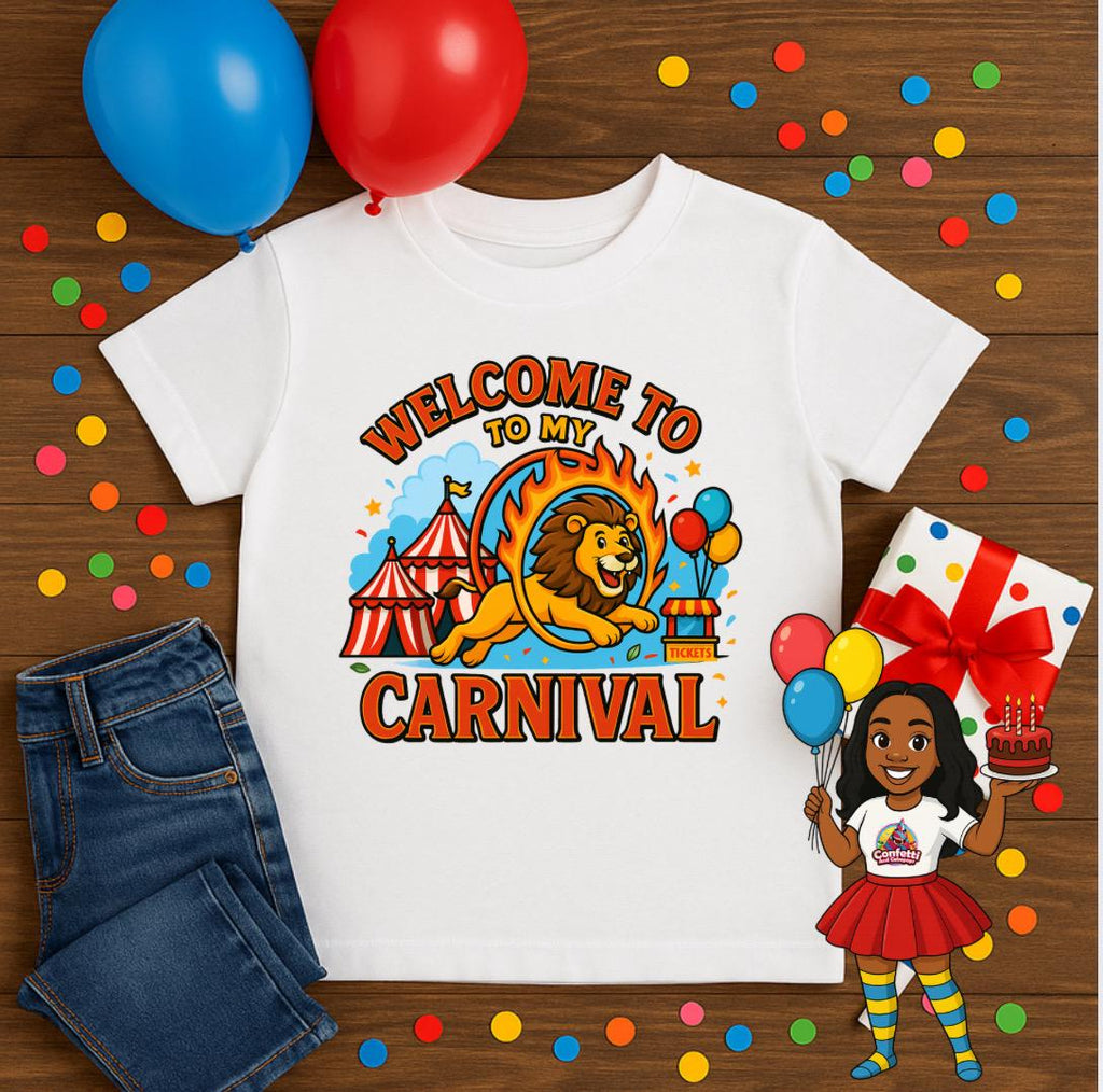 Carnival Birthday Shirt • Welcome to My Carnival Tee • Circus Birthday Outfit • Kids Carnival Party Shirt • Toddler & Youth Birthday Tee
