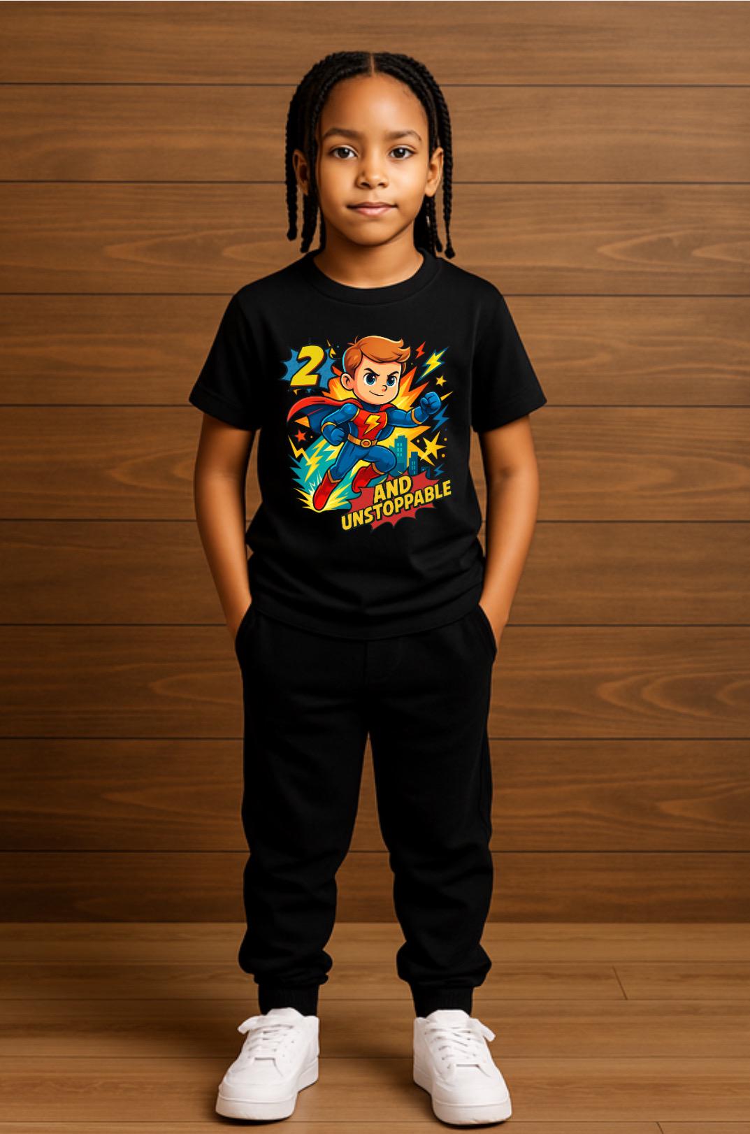 Superhero Birthday Shirt • Custom Age Birthday Tee • Boys Superhero Birthday Outfit • Kids Hero Shirt • Toddler & Youth Birthday Tee