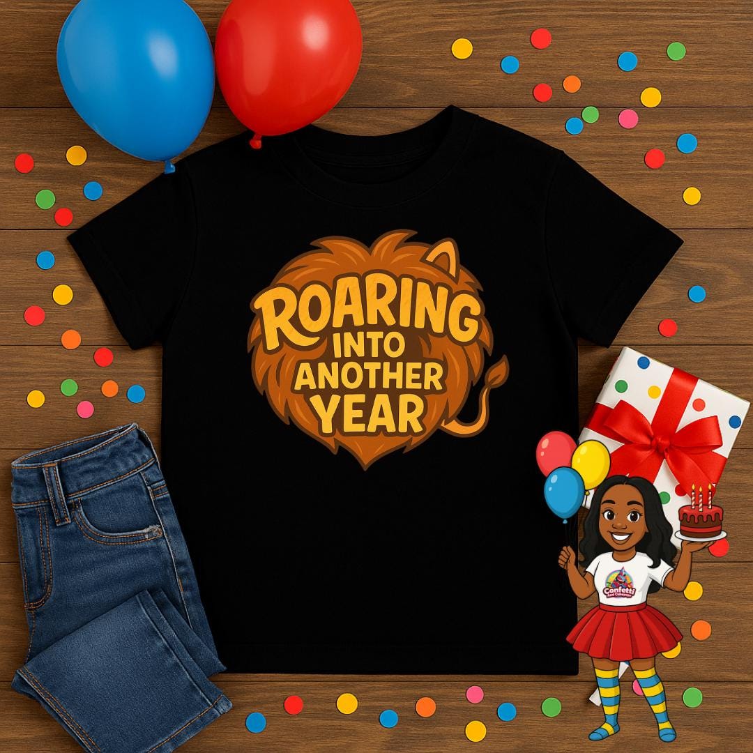 Roaring Into Another Year Birthday Shirt • Kids Safari Birthday Tee • Lion Birthday Party Shirt • Jungle Birthday Outfit • Wild One Birthday