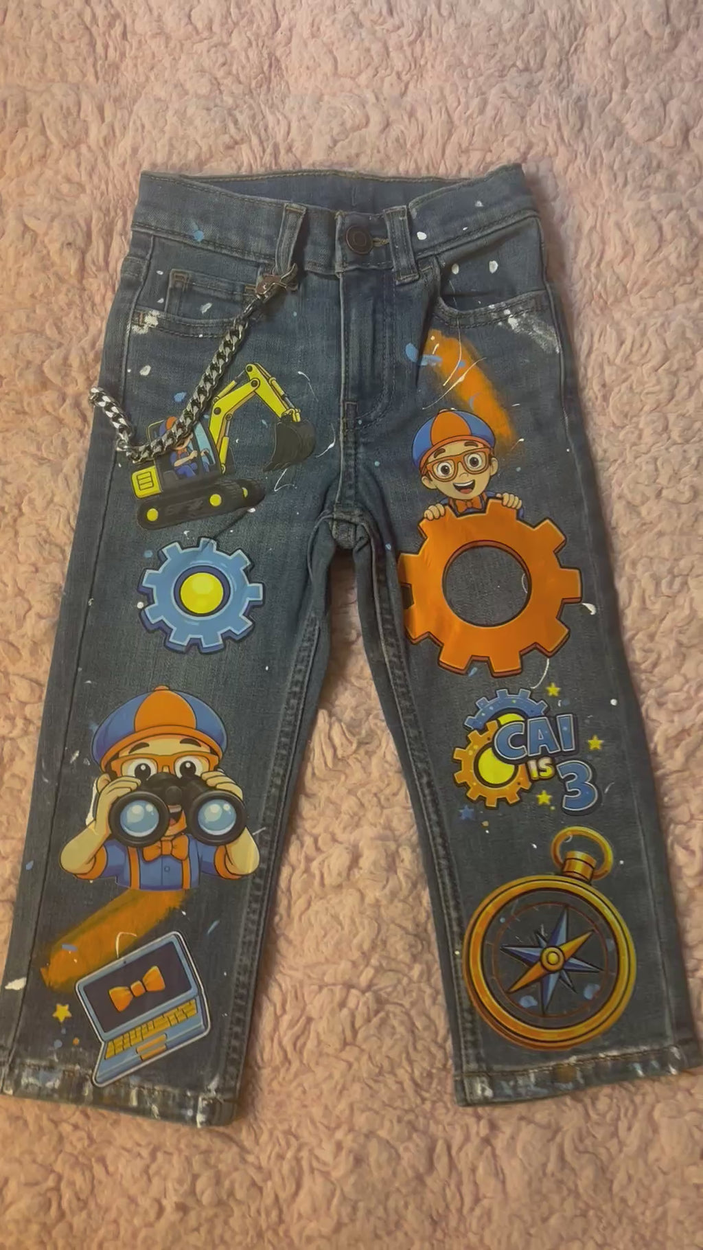 Custom Personalized Birthday Jeans | Hand-Decorated Birthday Pants